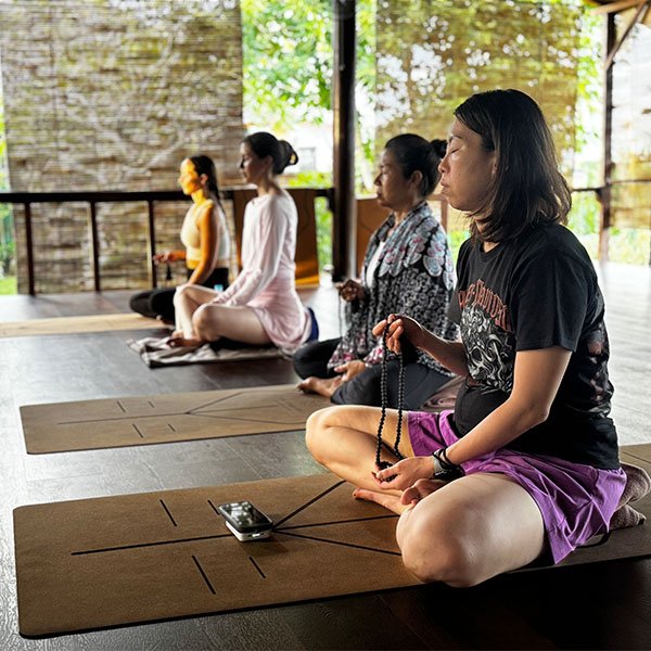 Students attending The Best Yoga Teacher Training Course in Bali